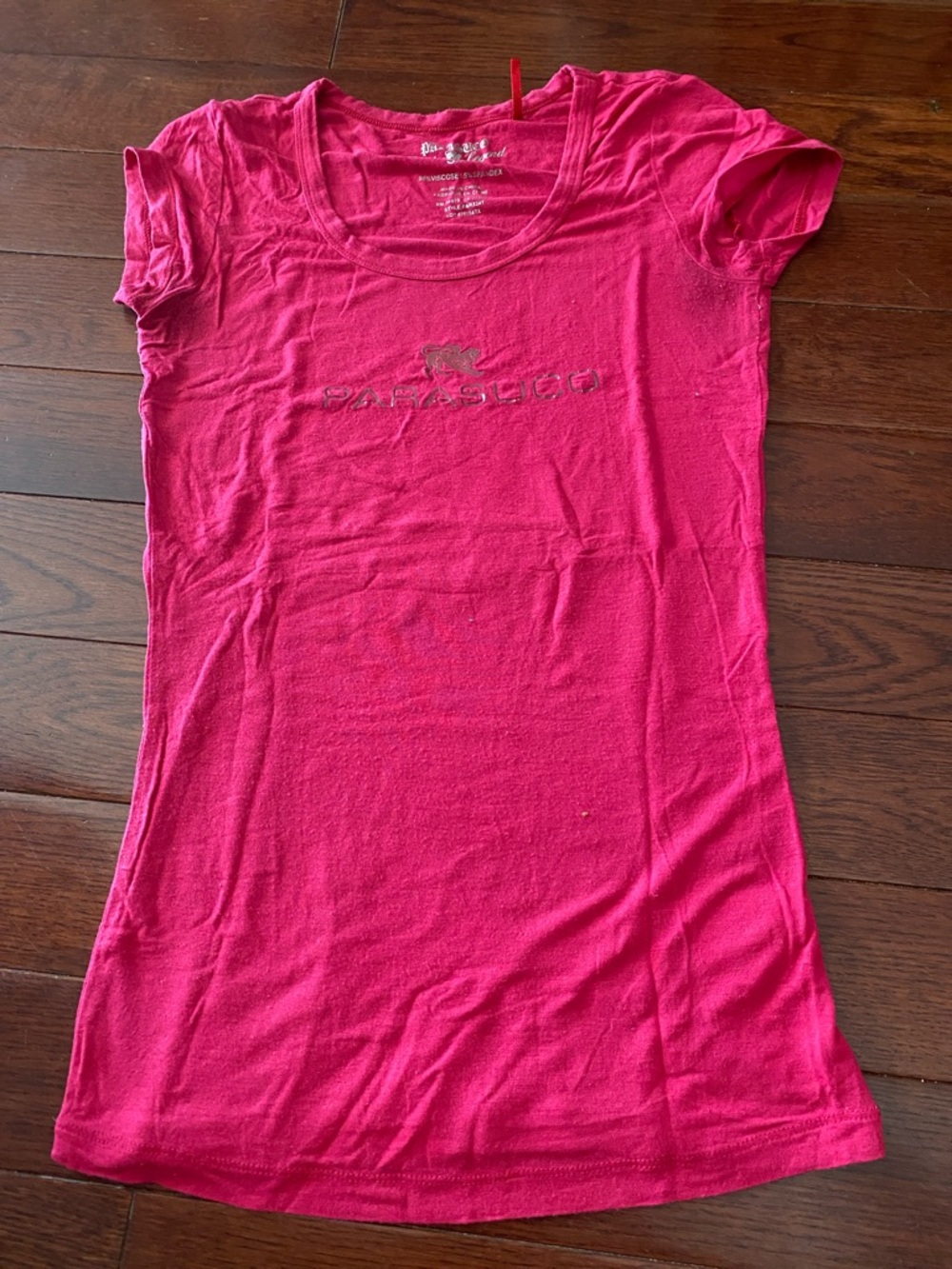 Parasuco Hot Pink Short Sleeve Scoop Neck Tee